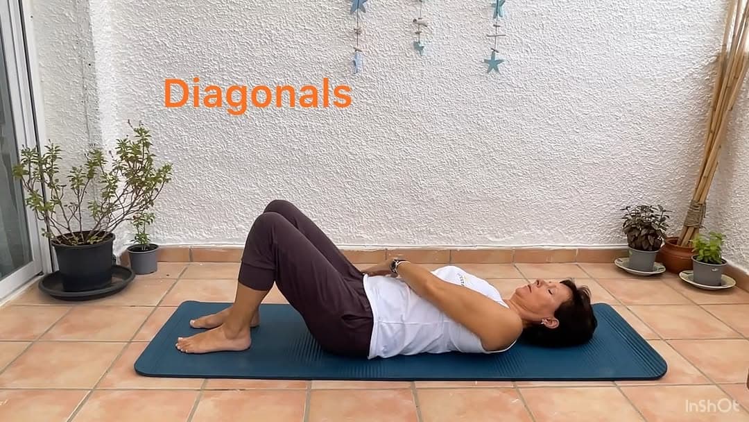 Sophie demonstrating a shoulder exercise